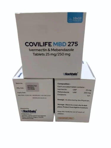 Covilife MBD Ivermectin + Mebendazole Tablets 275 Mg
